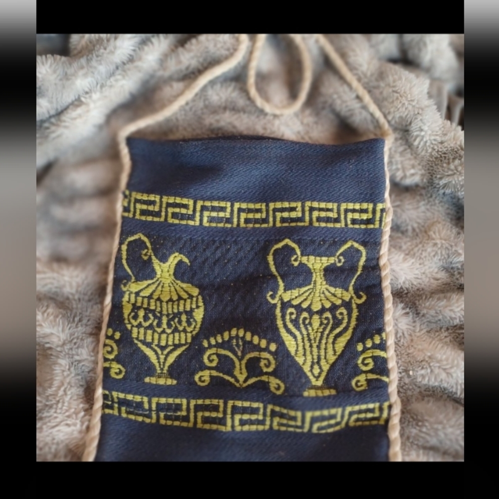 Rare Boho Greek Macin Steadfast Embroidered Crossbody Bag